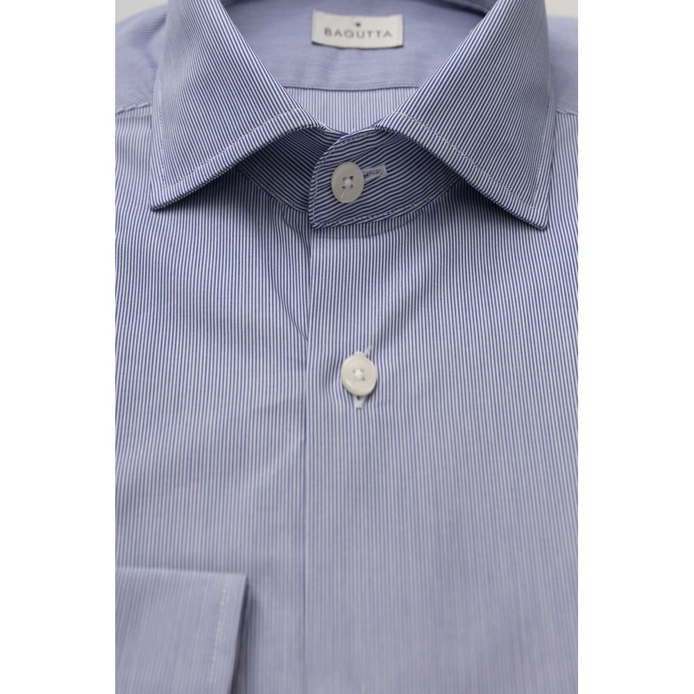 Bagutta Light Blue Cotton Shirt for Men