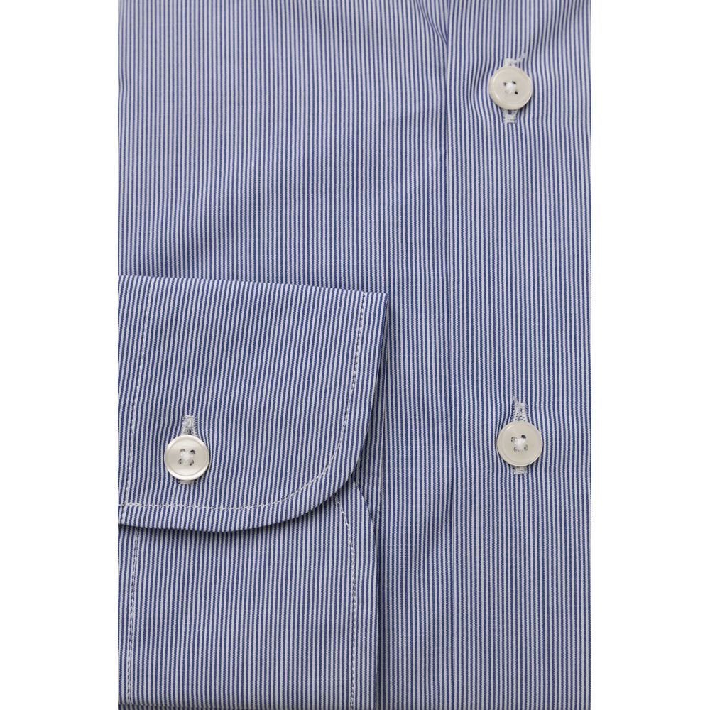 Bagutta Light Blue Cotton Shirt for Men