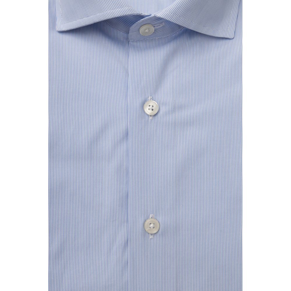 Bagutta Light Blue Cotton Shirt for Men