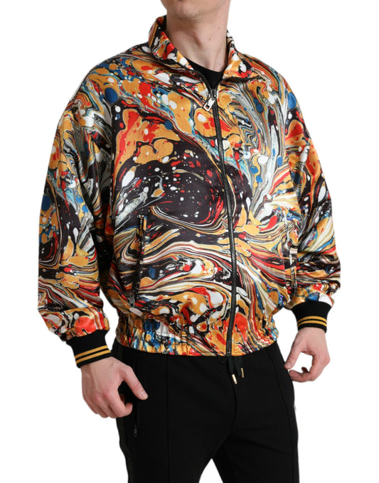 Dolce &amp; Gabbana Colorful Abstract Bomber Jacket