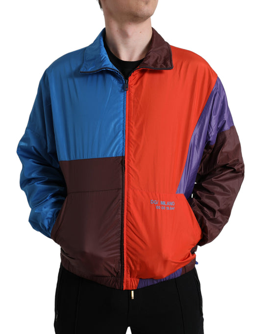 Dolce &amp; Gabbana Multicolored Techno Windbreaker Jacket