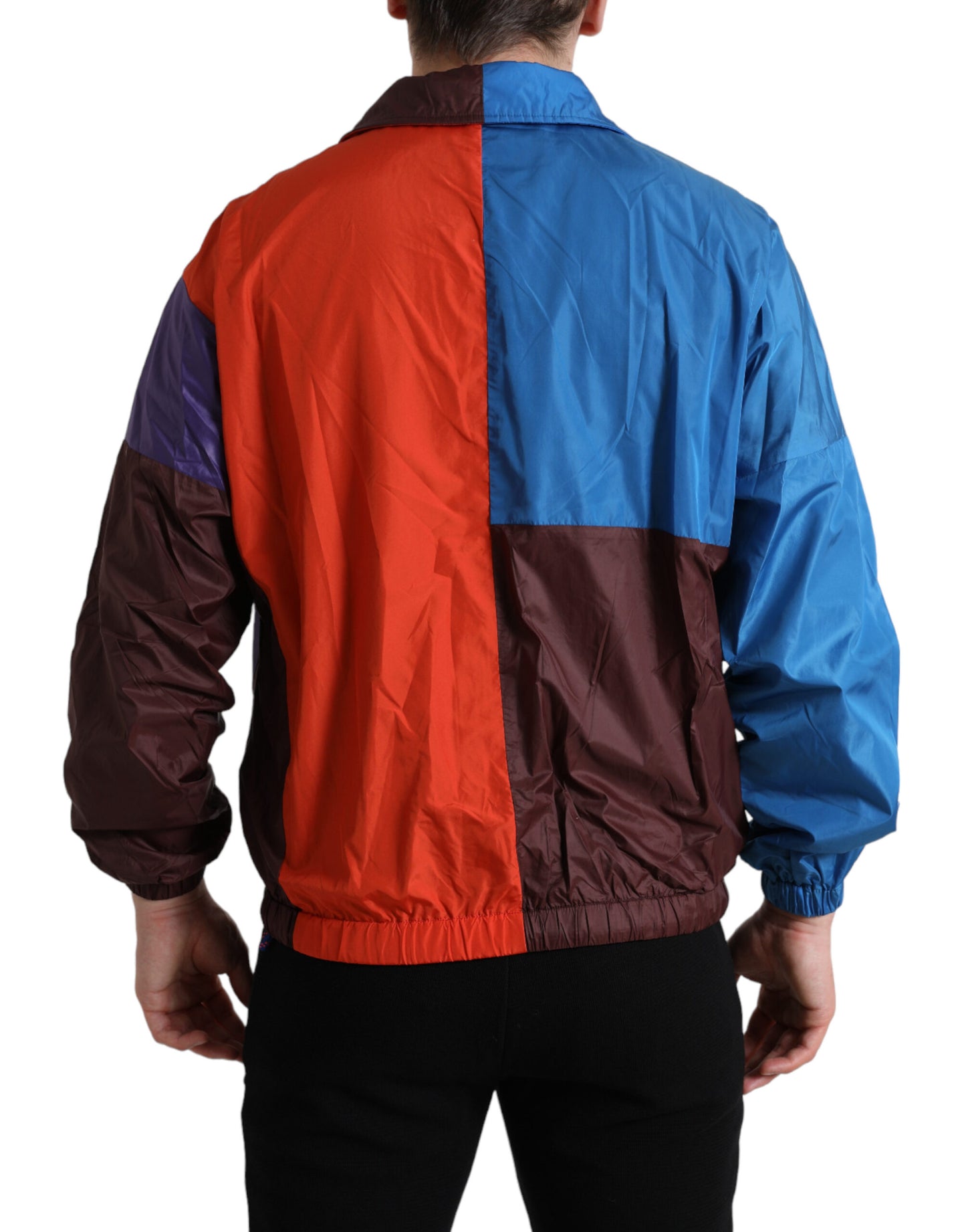 Dolce & Gabbana Mehrfarbige Windbreaker-Jacke aus Techno-Gewebe