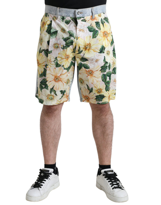 Dolce & Gabbana Bermudashorts aus Baumwolle mit Blumenmuster