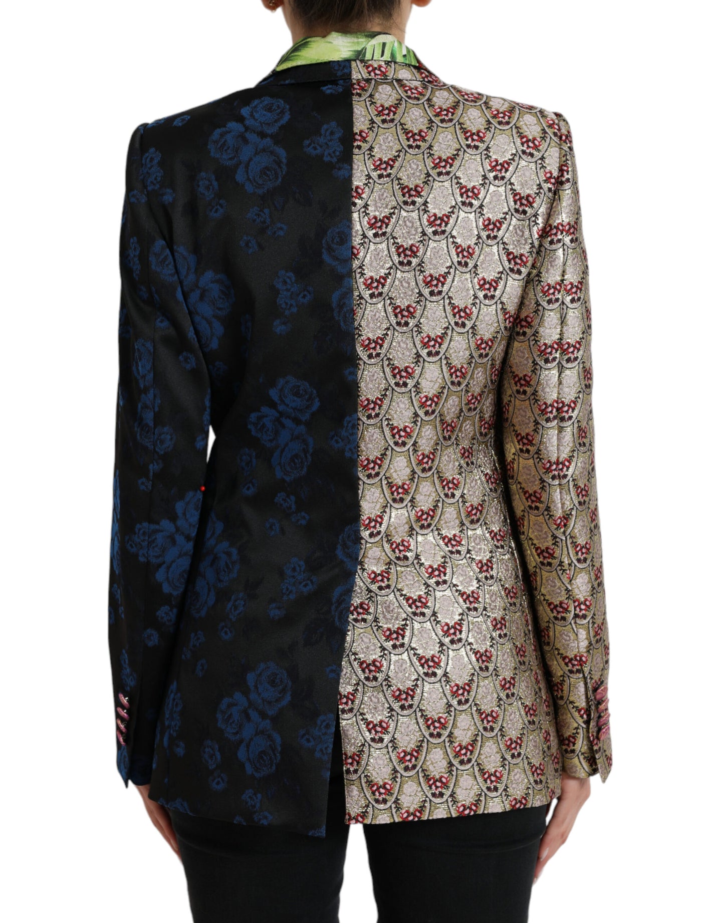 Dolce &amp; Gabbana Elegant Monivärinen Patchwork Blazer