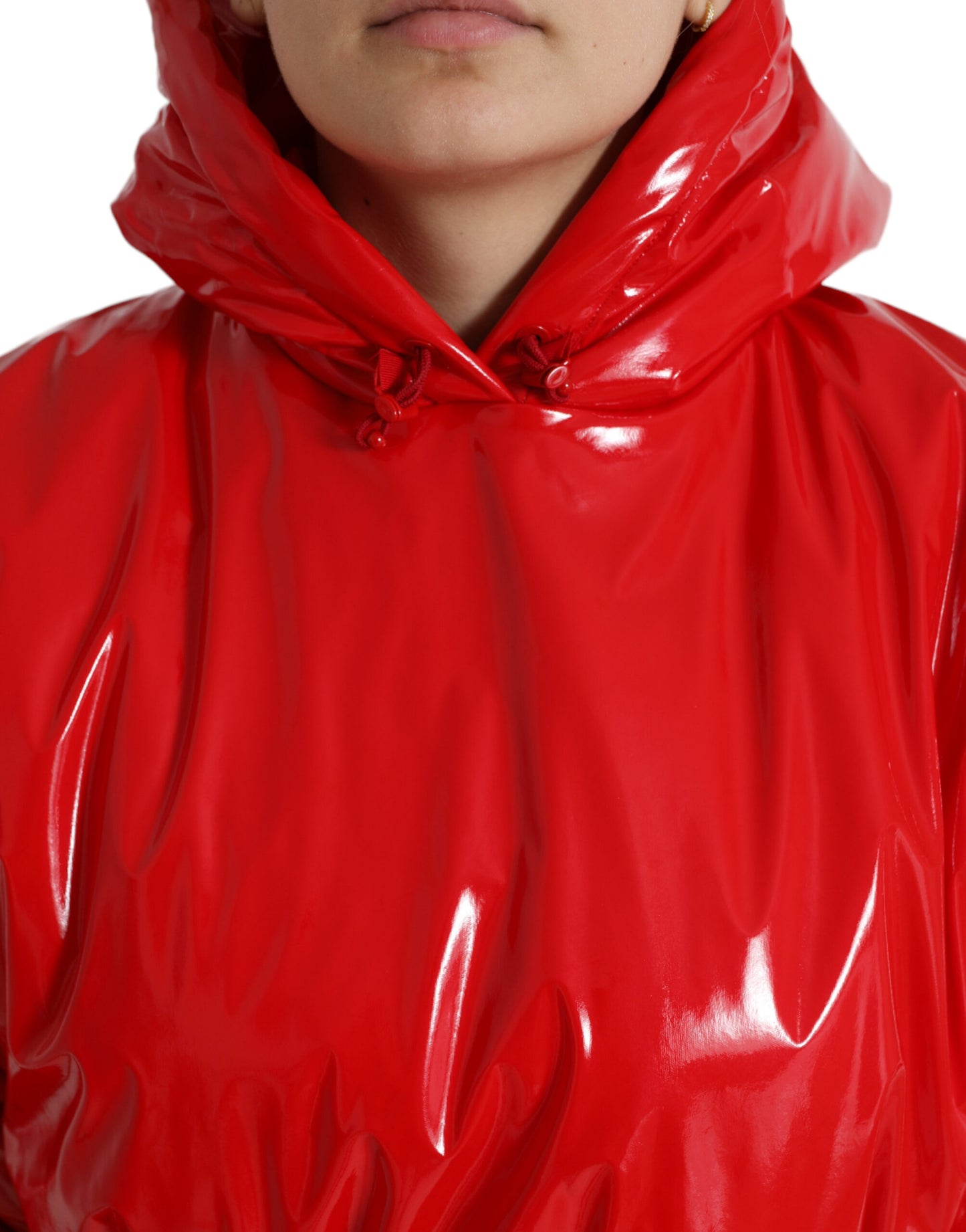 Dolce &amp; Gabbana Chic shiny red short jacket