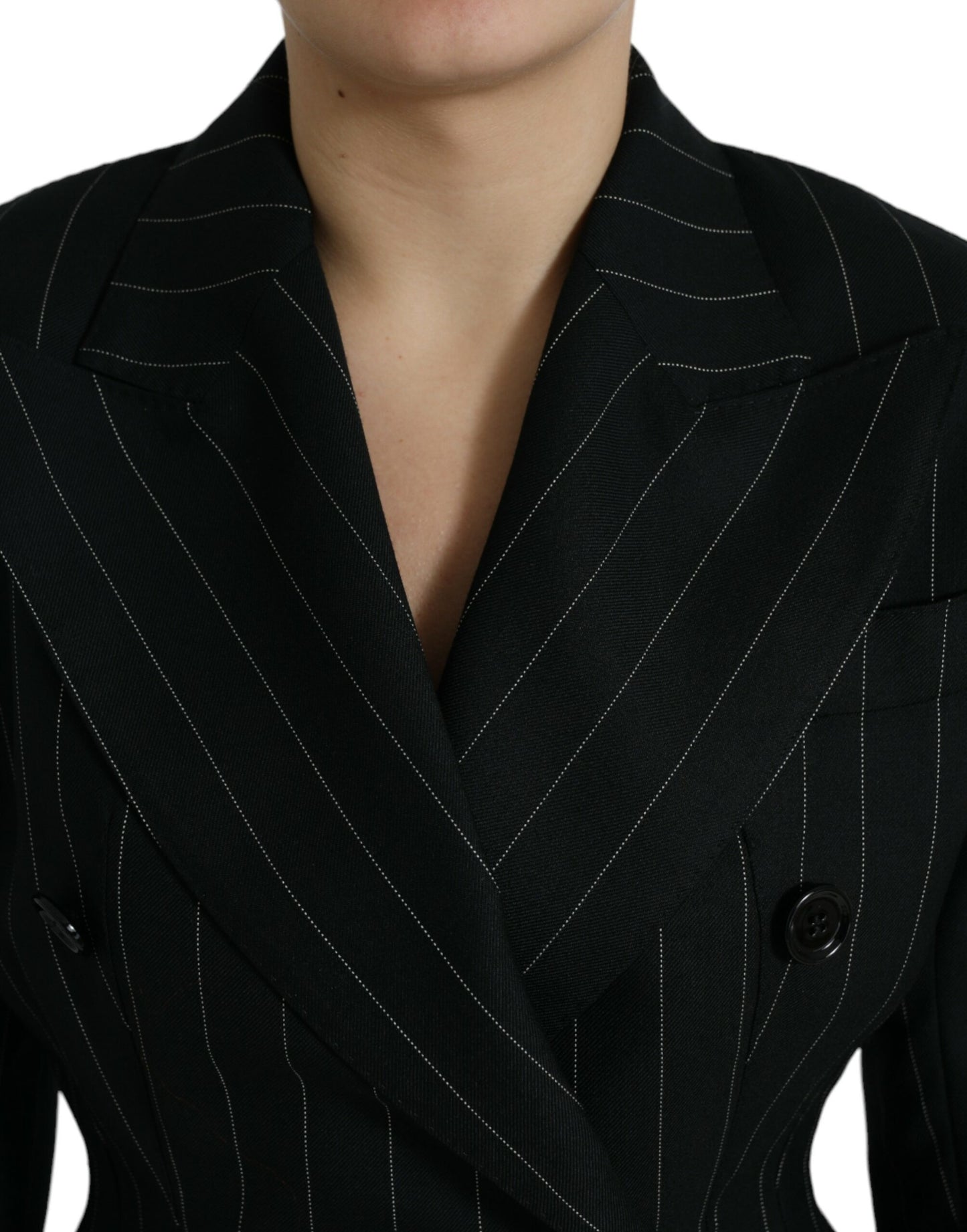 Dolce &amp; Gabbana Elegant striped blazer made of virgin wool