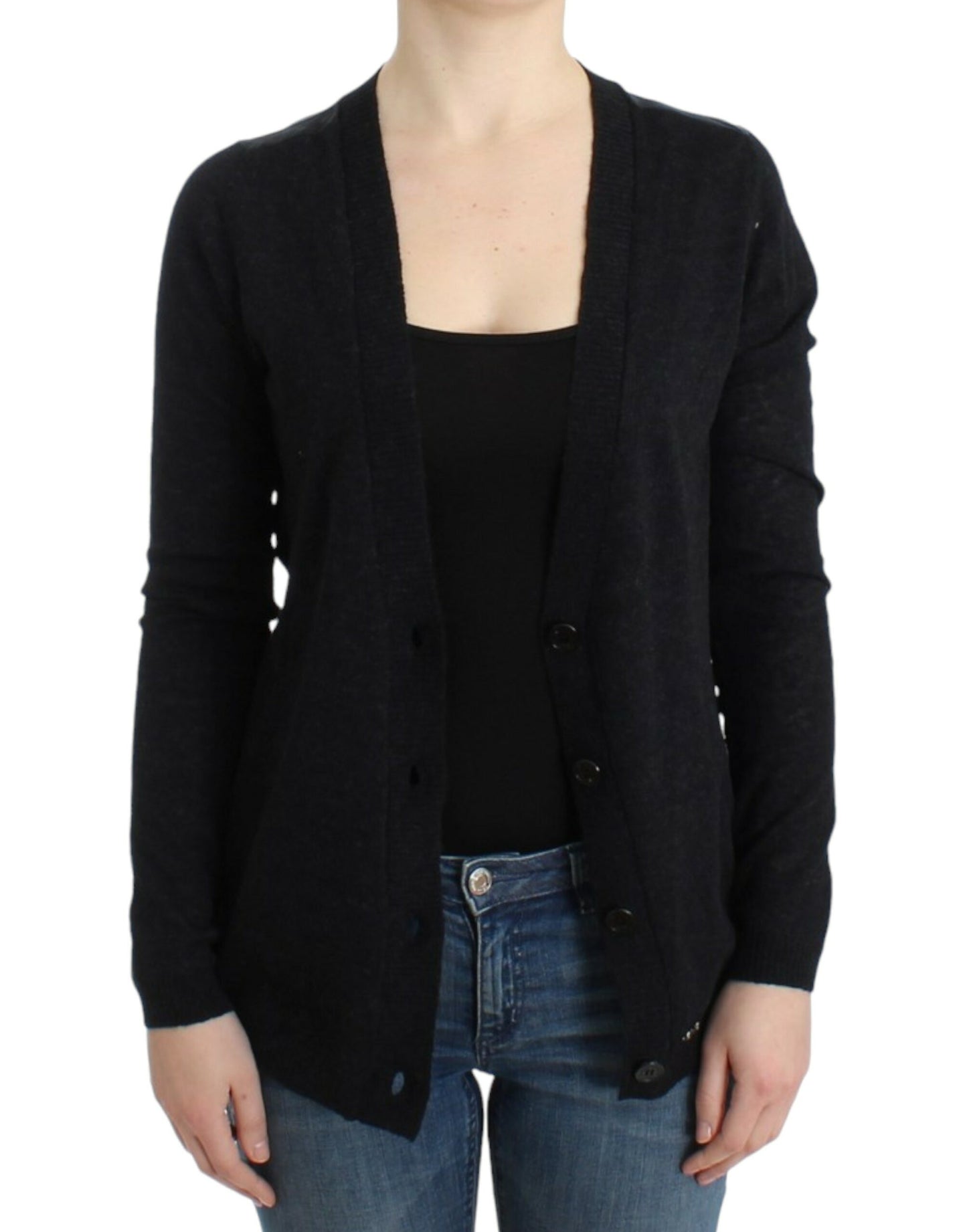 Costume National Elegant lightweight cardigan with deep V-neck