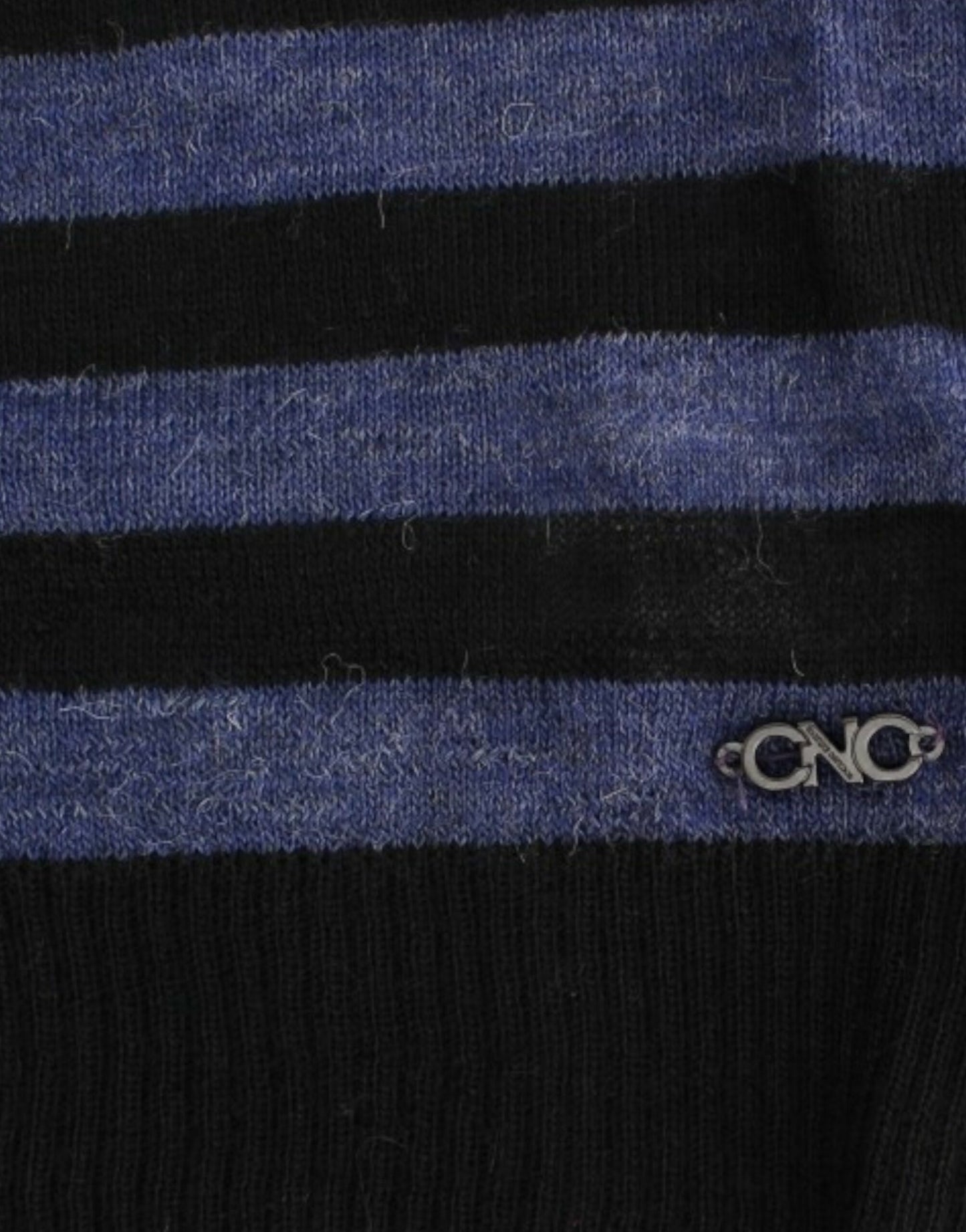 Costume National Chic striped wool blend V-neck sweater