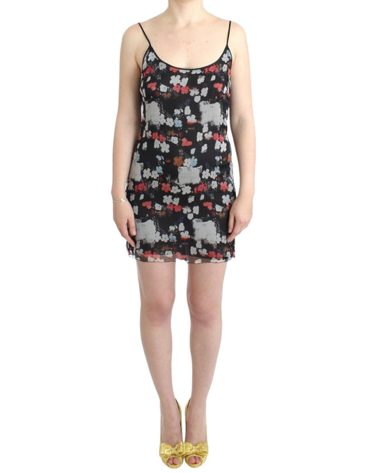 Costume National Multicolor floral silk mini dress