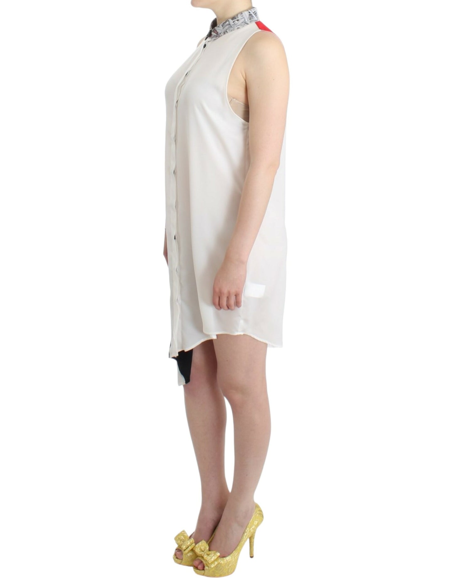 Costume National shirt dress with asymmetric hem and button placket