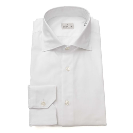 Bagutta White Cotton Shirt for Men