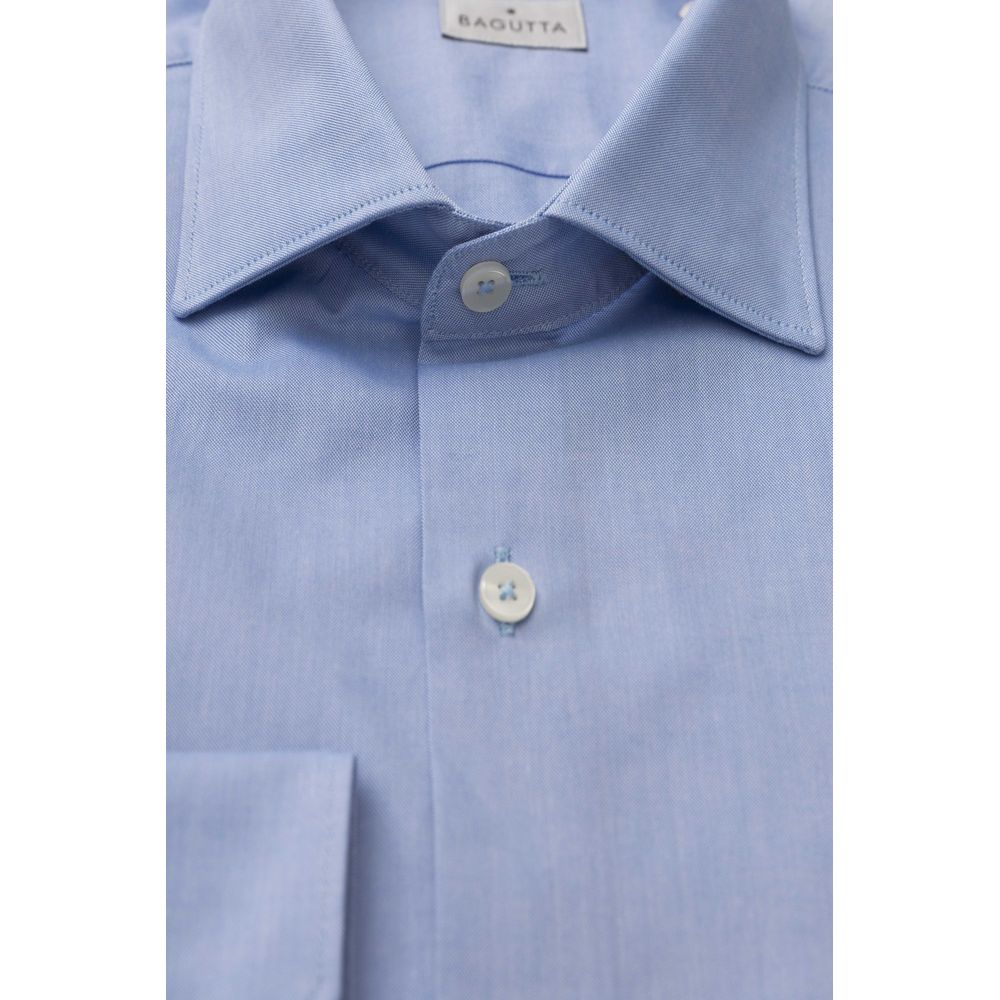 Bagutta Light Blue Cotton Shirt for Men