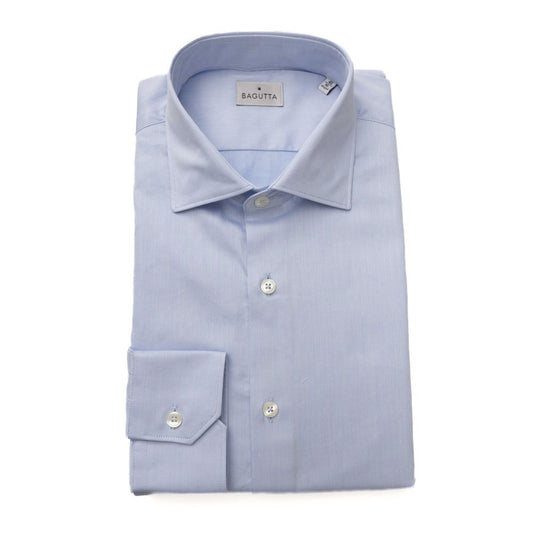 Bagutta Light Blue Cotton Shirt for Men