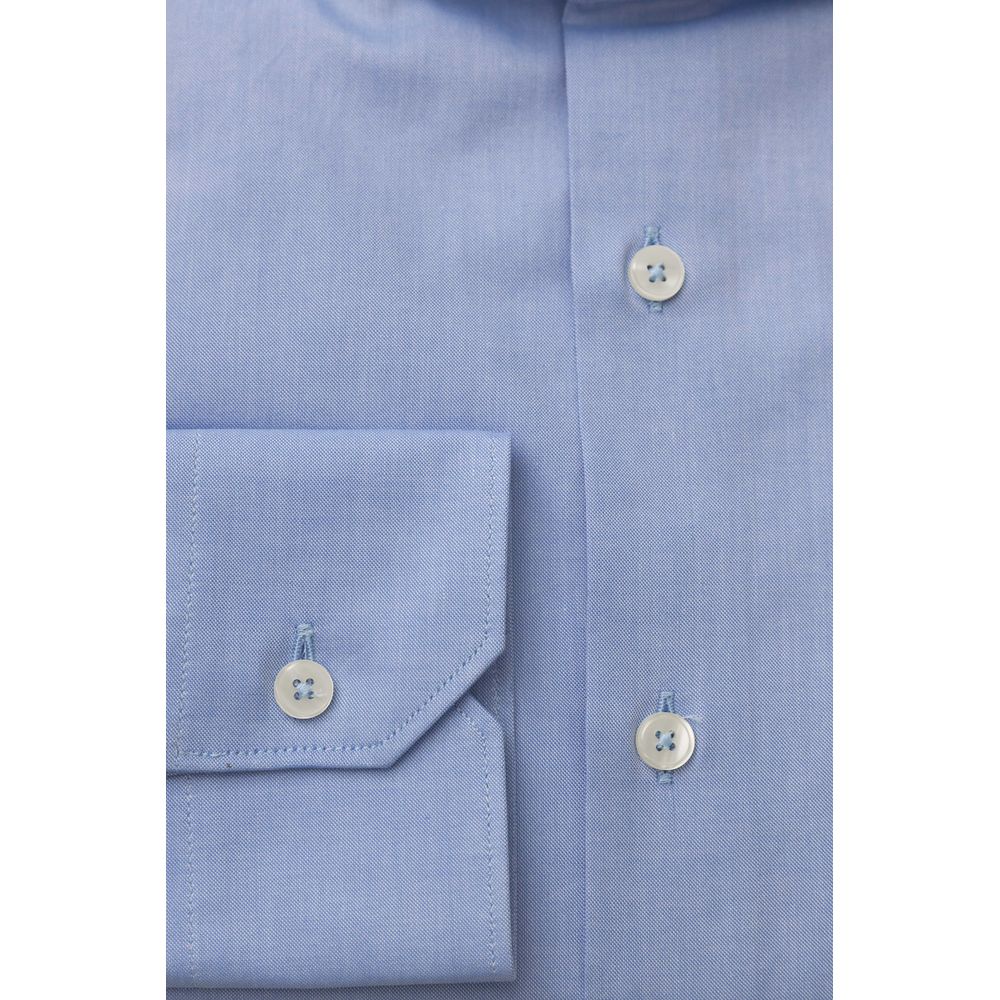 Bagutta Light Blue Cotton Shirt for Men