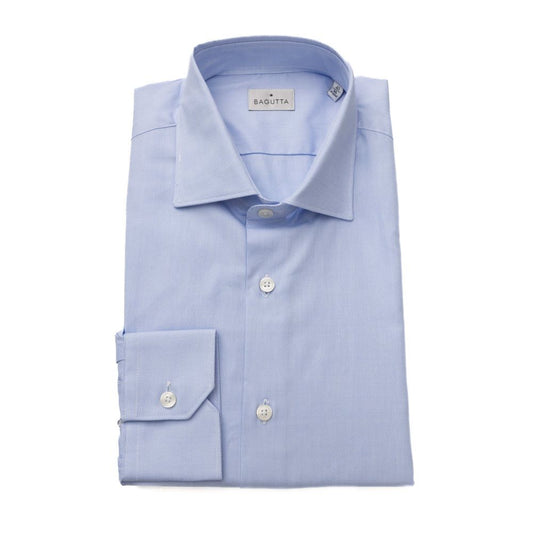 Bagutta Light Blue Cotton Shirt for Men