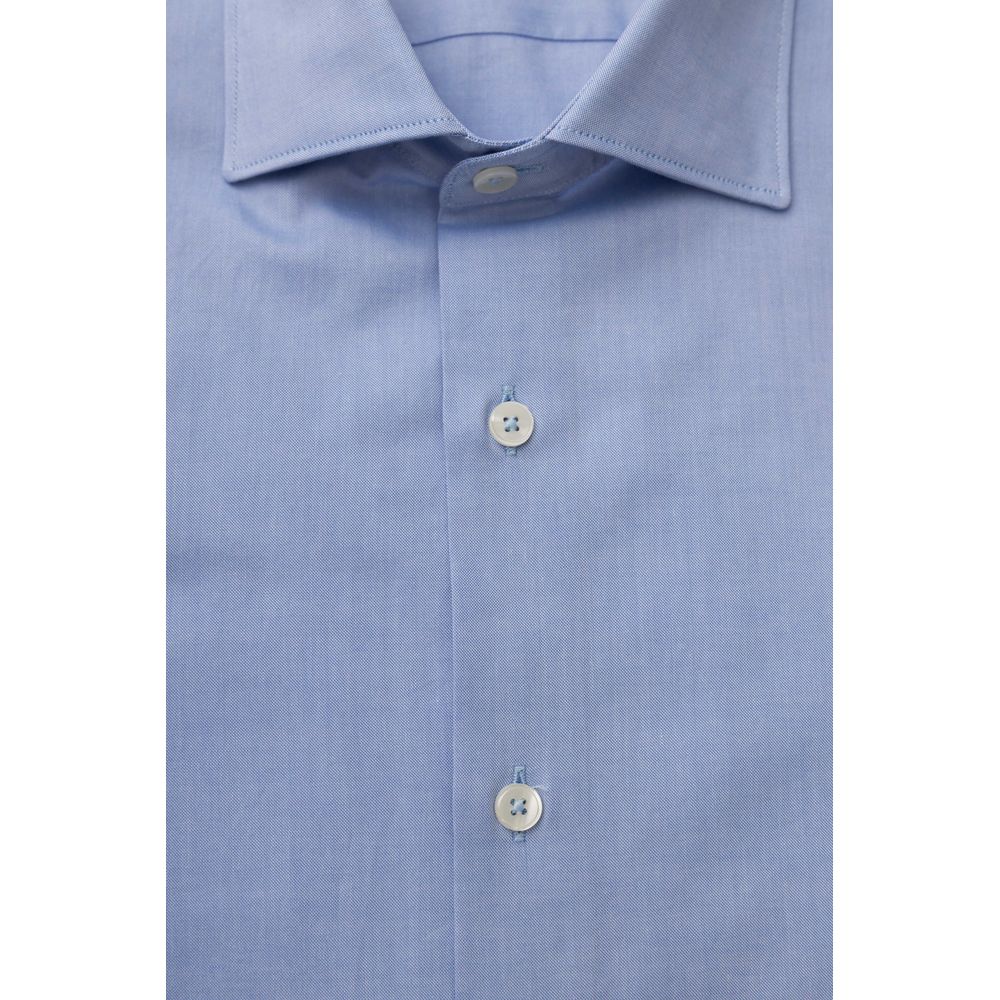 Bagutta Light Blue Cotton Shirt for Men