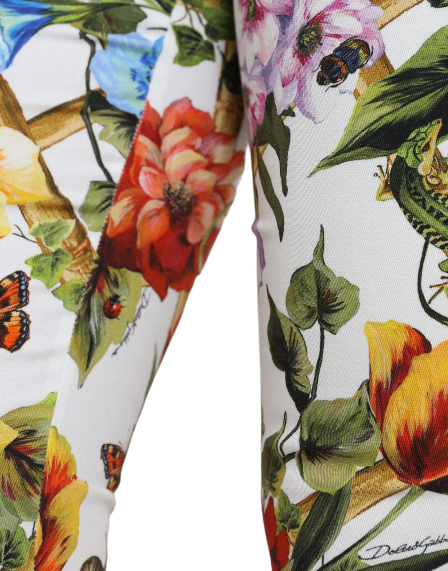 Dolce &amp; Gabbana Floral High Waist Cropped Fashion Pants