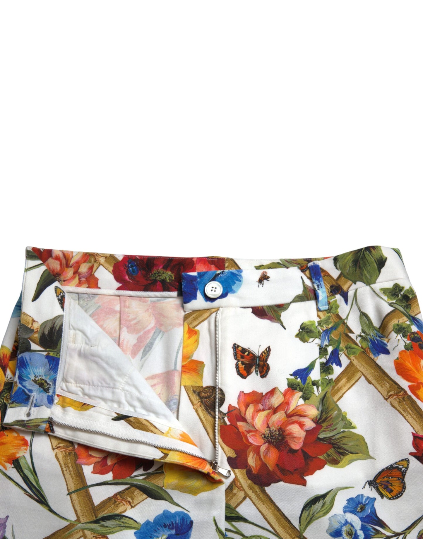 Dolce &amp; Gabbana Floral High Waist Cropped Fashion Pants