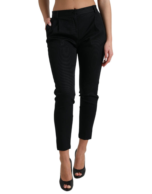 Dolce &amp; Gabbana Chic Skinny Cropped Pants with High Waist