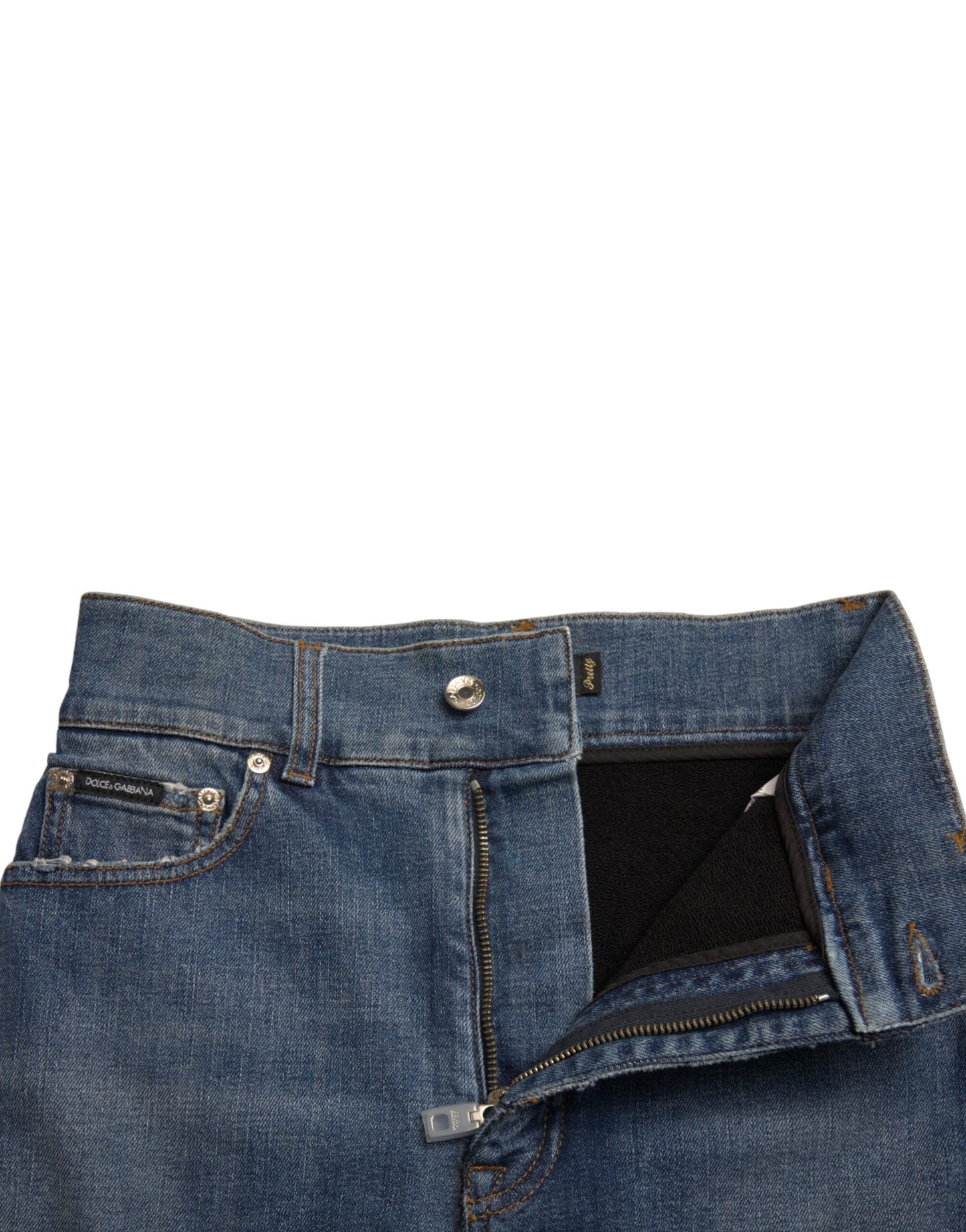 Dolce &amp; Gabbana Chic High Waist Skinny Pants and Denim Shorts