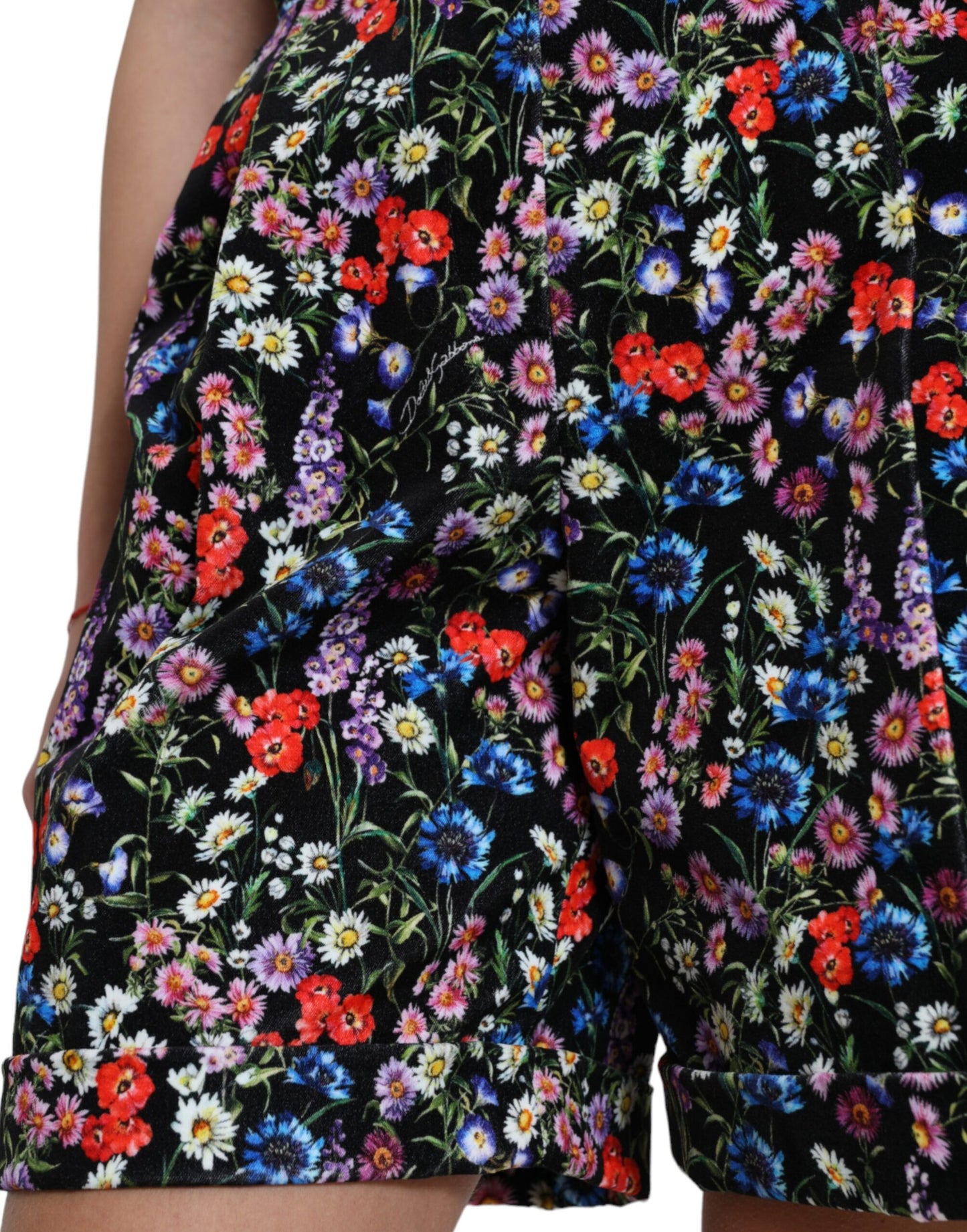 Dolce & Gabbana Chic Floral Hohe Taille Hot Pants Shorts