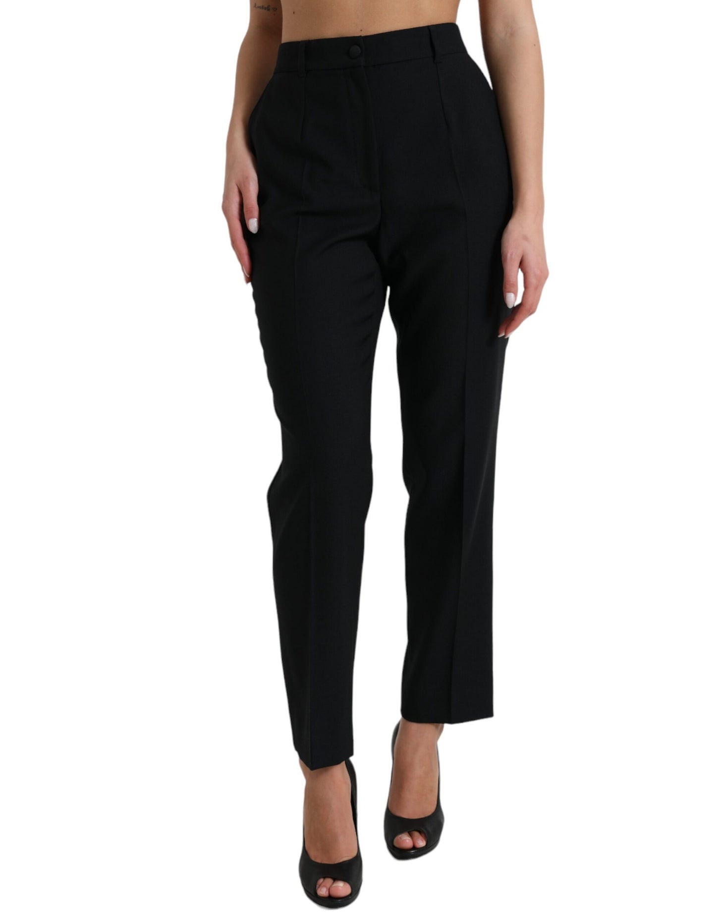 Dolce &amp; Gabbana Elegant high-waisted wool trousers