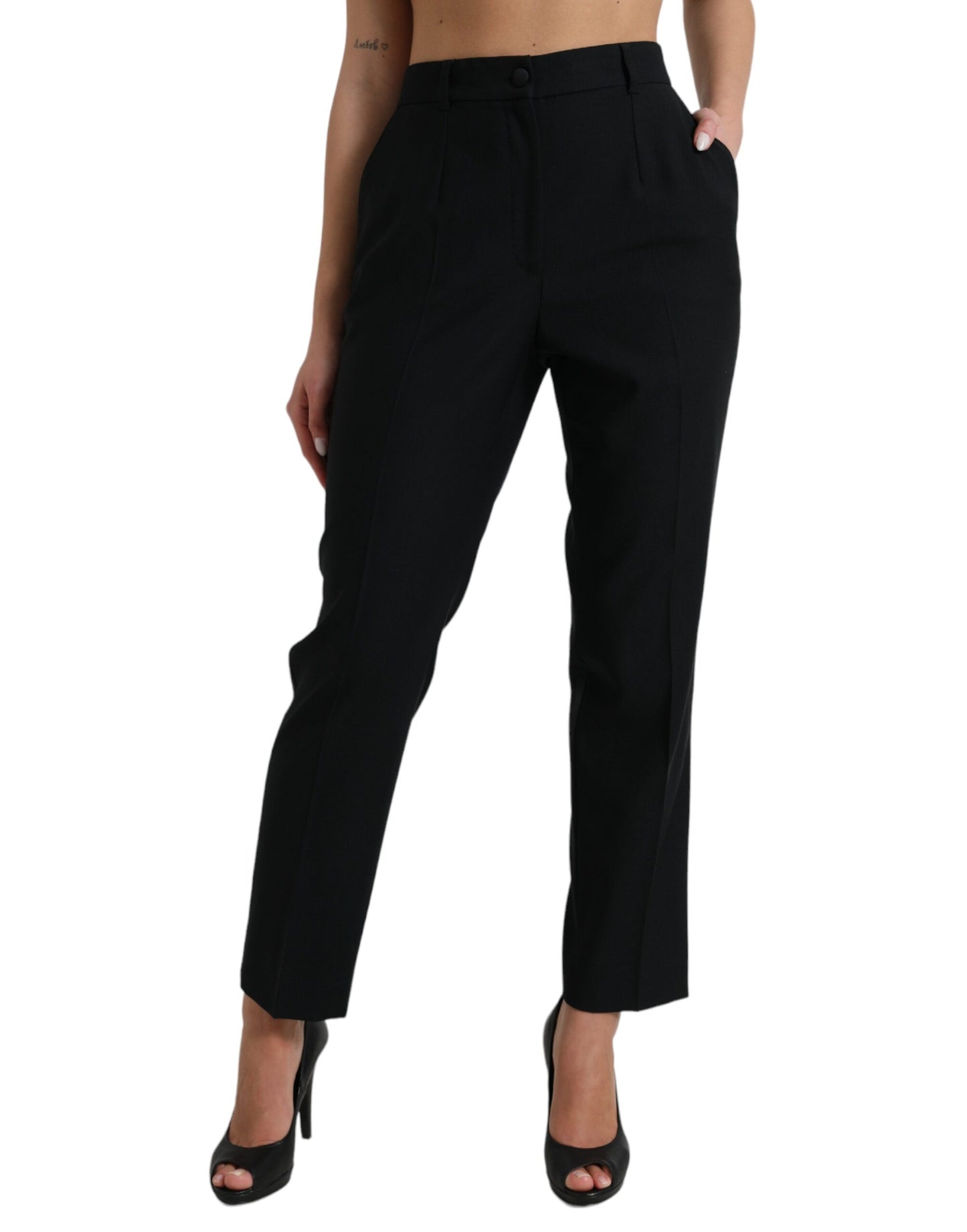 Dolce &amp; Gabbana Elegant high-waisted wool trousers