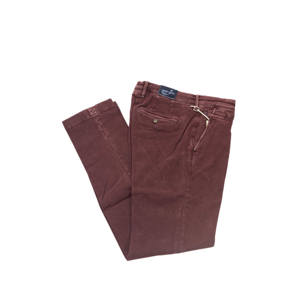 Jacob Cohen Burgundy Cotton Chino Pants for Men