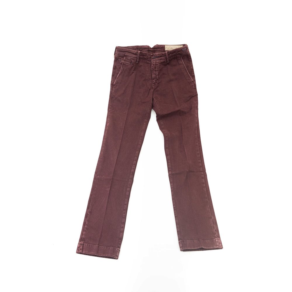 Jacob Cohen Burgundy Cotton Chino Pants for Men