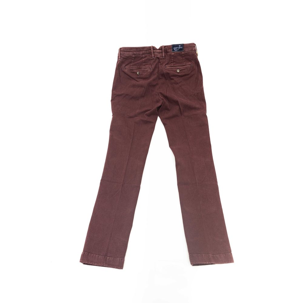 Jacob Cohen Burgundy Cotton Chino Pants for Men