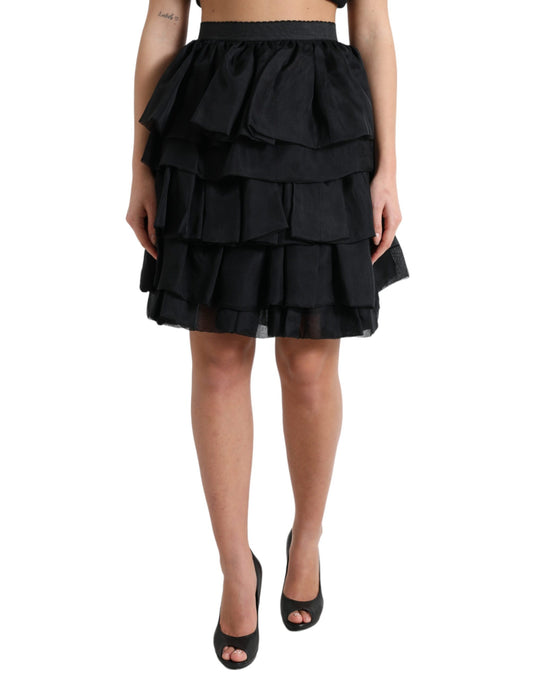 Dolce &amp; Gabbana Elegant tiered A-line miniskirt