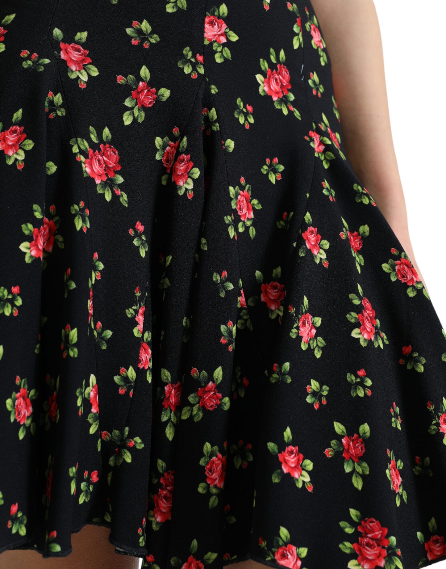 Dolce &amp; Gabbana Floral High Waist A-Line Mini Skirt