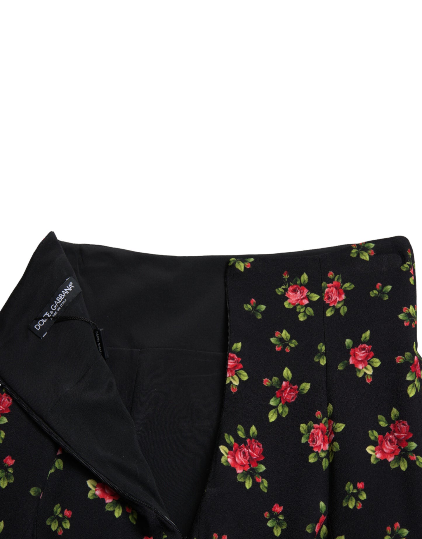 Dolce &amp; Gabbana Floral High Waist A-Line Mini Skirt