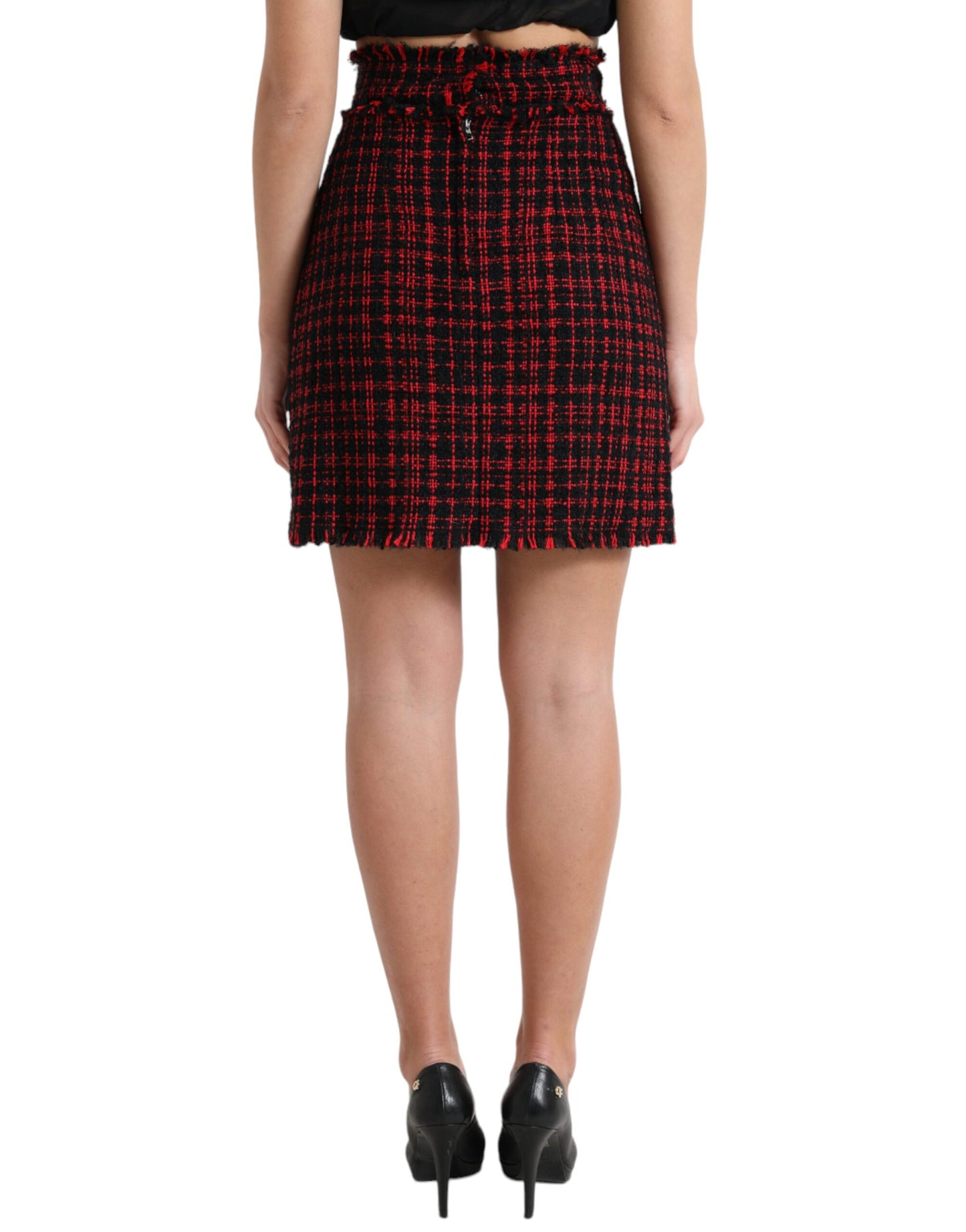 Dolce &amp; Gabbana Seductive High Waisted Tartan Mini Skirt