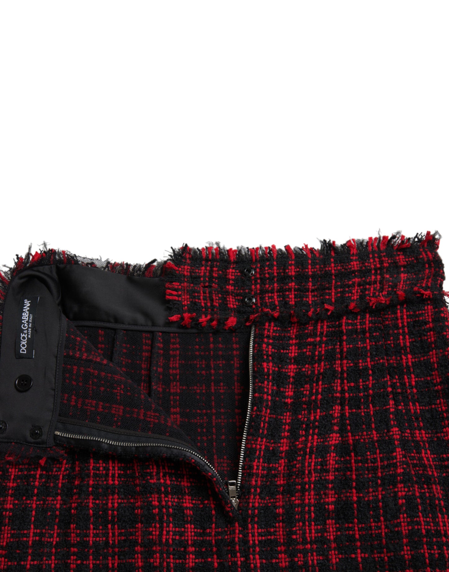 Dolce &amp; Gabbana Seductive High Waisted Tartan Mini Skirt