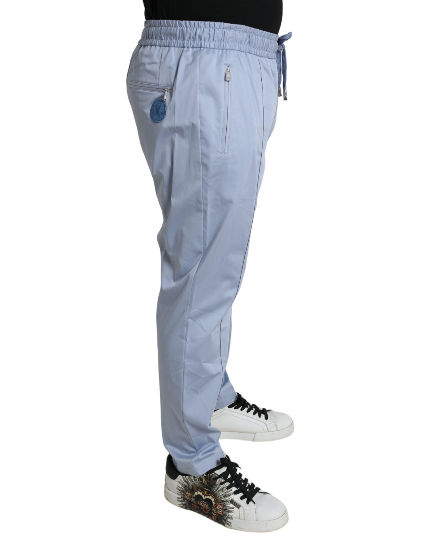 Dolce &amp; Gabbana Elegant Light Blue Sweatpants for Men