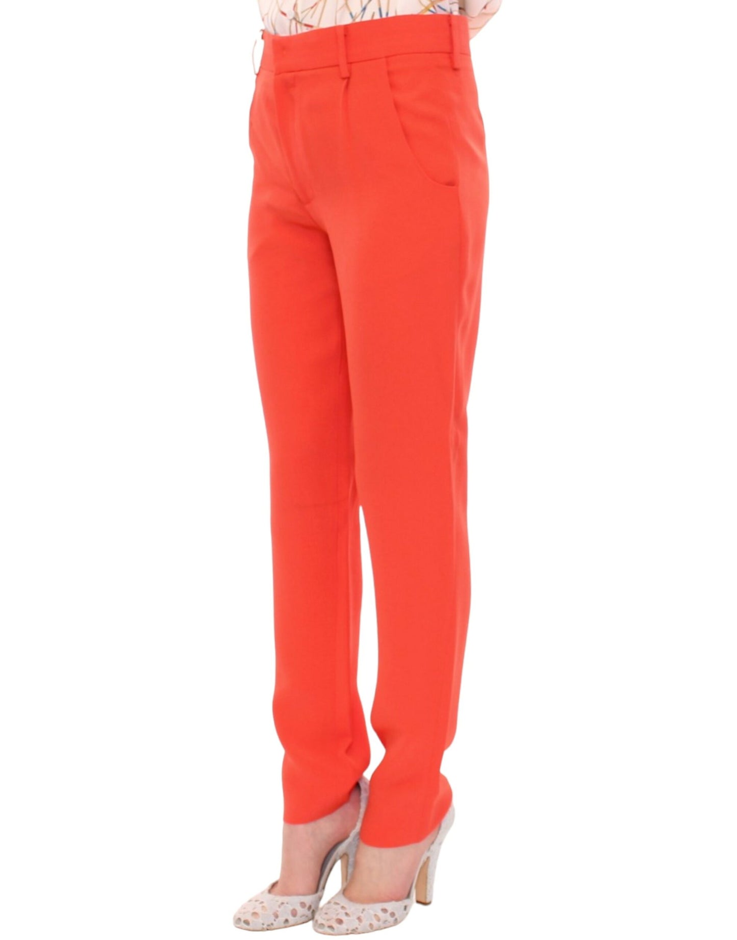 CO|TE Chic orange boyfriend pants - Italian Crafted