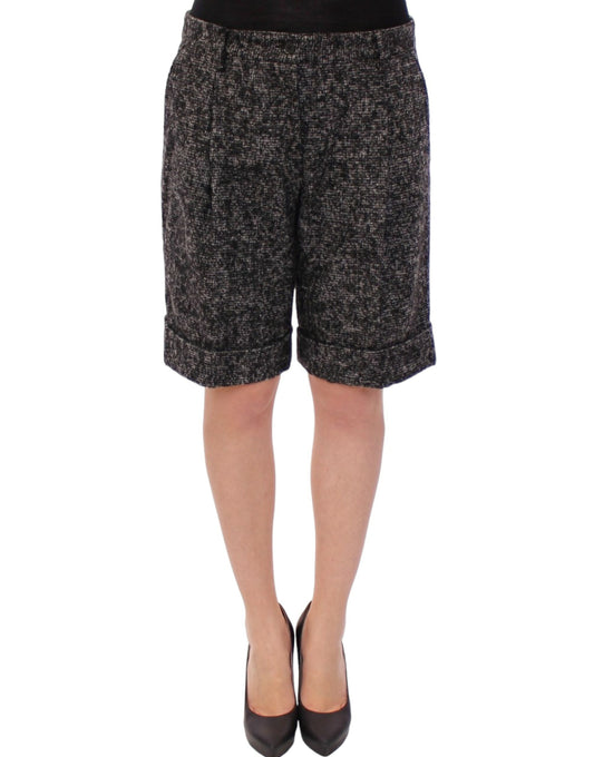 Dolce &amp; Gabbana Elegant grey alpaca blend shorts