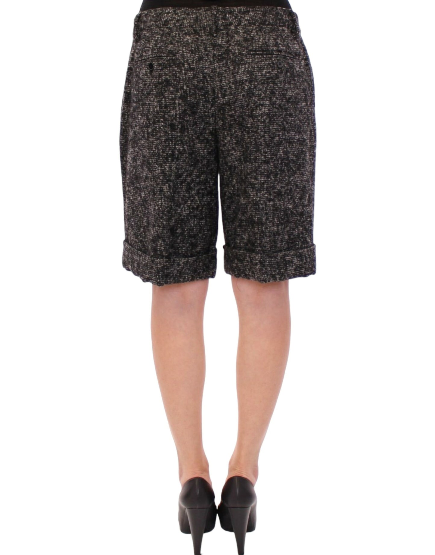 Dolce &amp; Gabbana Elegant grey alpaca blend shorts