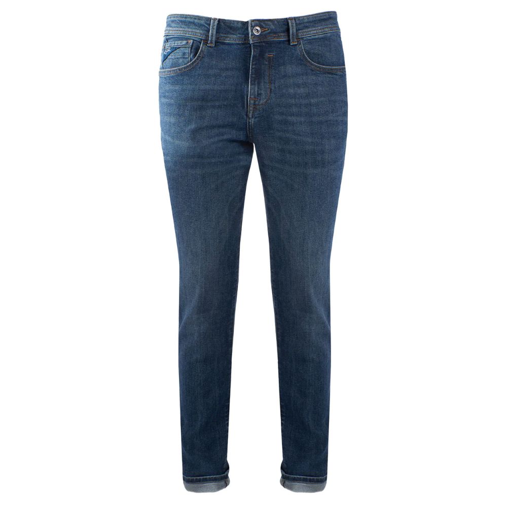 Yes Zee Dunkel gewaschene Comfort Denim Jeans