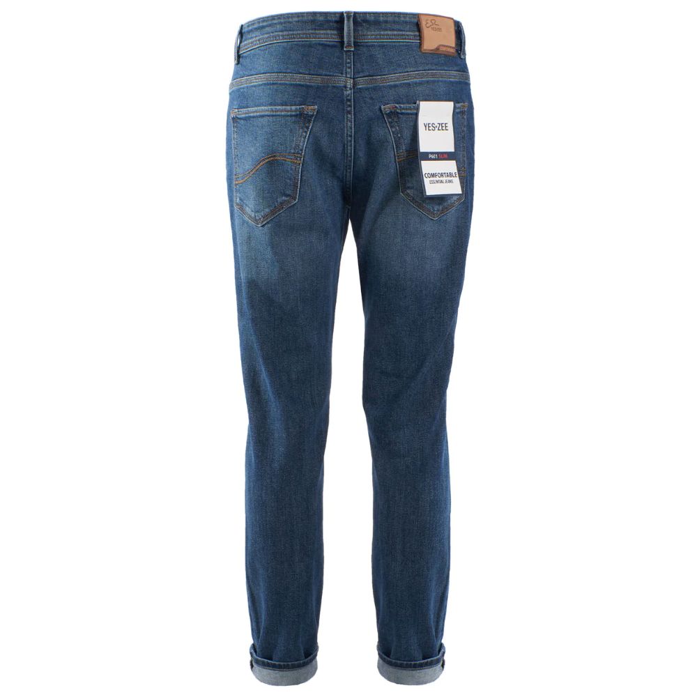 Yes Zee Dunkel gewaschene Comfort Denim Jeans