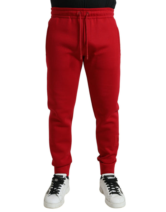 Dolce &amp; Gabbana Sizzling Red cotton blend sweatpants