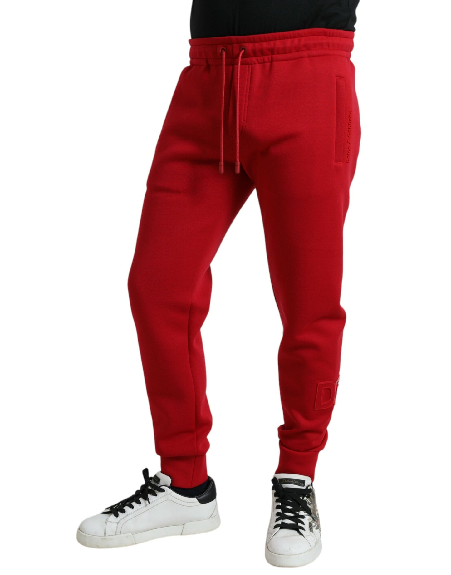 Dolce &amp; Gabbana Sizzling Red cotton blend sweatpants