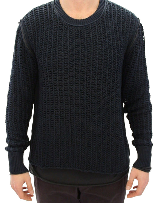 Dolce &amp; Gabbana Elegant blue-black layered sweater