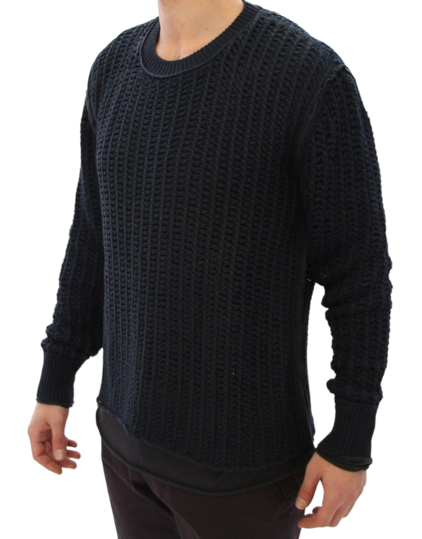 Dolce &amp; Gabbana Elegant blue-black layered sweater