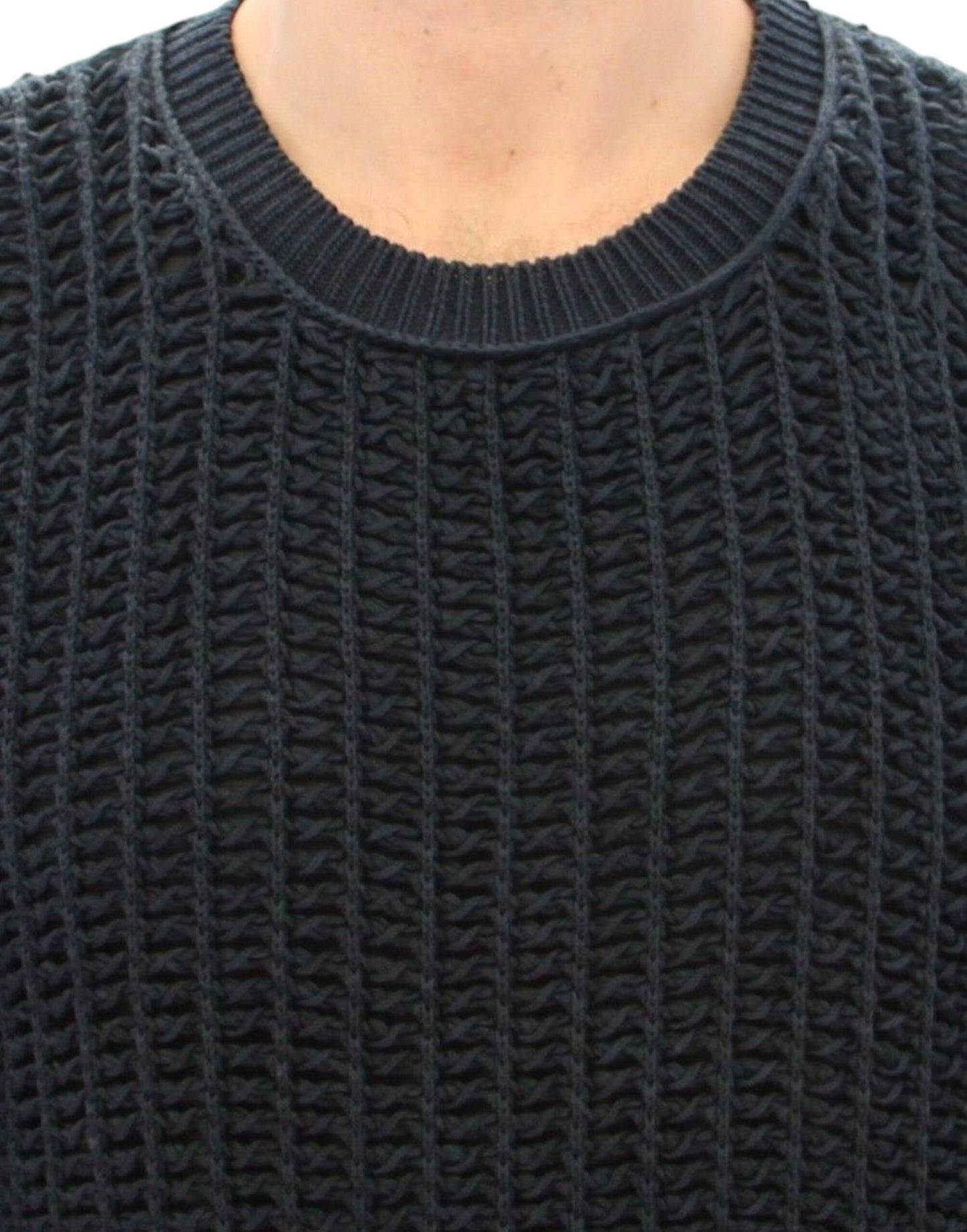 Dolce &amp; Gabbana Elegant blue-black layered sweater