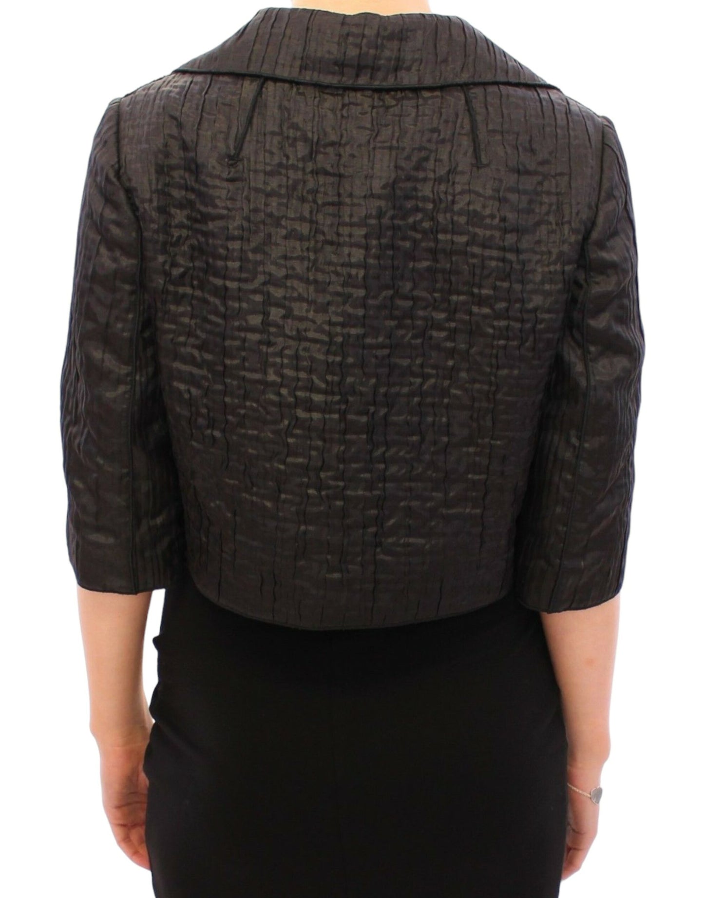 Dolce & Gabbana Eleganter schwarzer Bolero Shrug Jacke