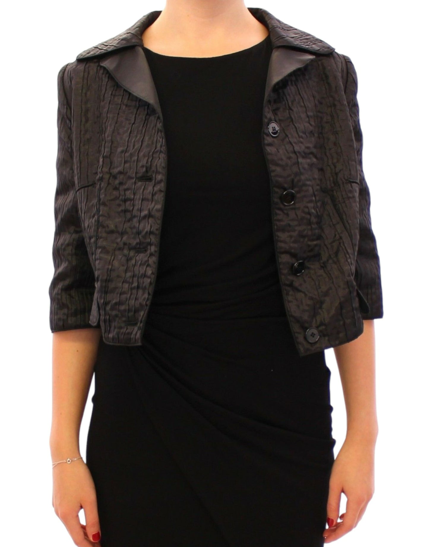 Dolce & Gabbana Eleganter schwarzer Bolero Shrug Jacke