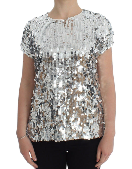 Dolce &amp; Gabbana Enchanted Sicily sequined evening blouse