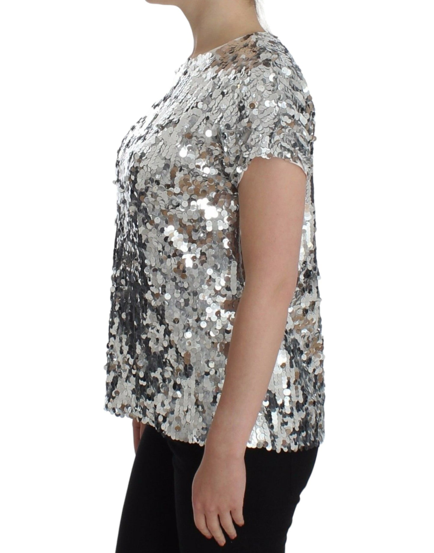 Dolce &amp; Gabbana Enchanted Sicily sequined evening blouse